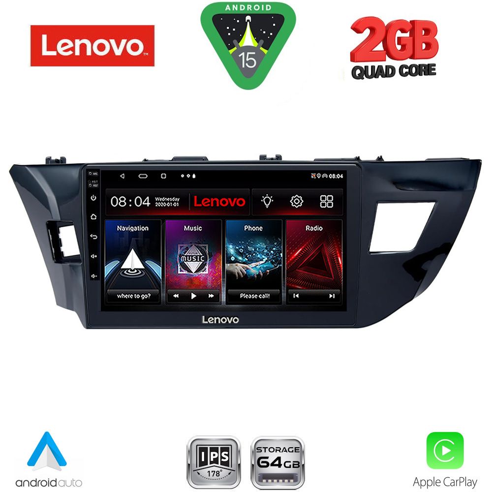 LENOVO LVD 2714MD_CPA (10inc) MULTIMEDIA TABLET for TOYOTA COROLLA mod. 2013-2016