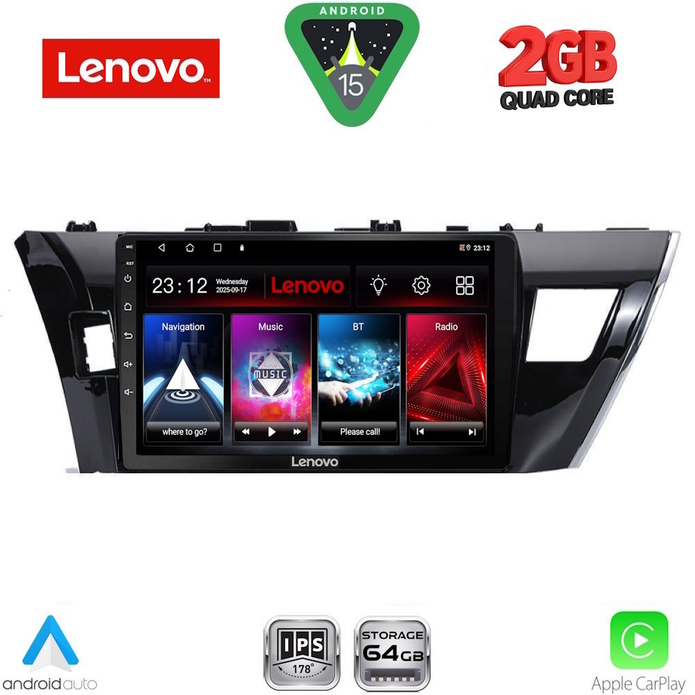 LENOVO LVD 2714SM_CPA (10inc) MULTIMEDIA TABLET for TOYOTA COROLLA mod. 2013-2016