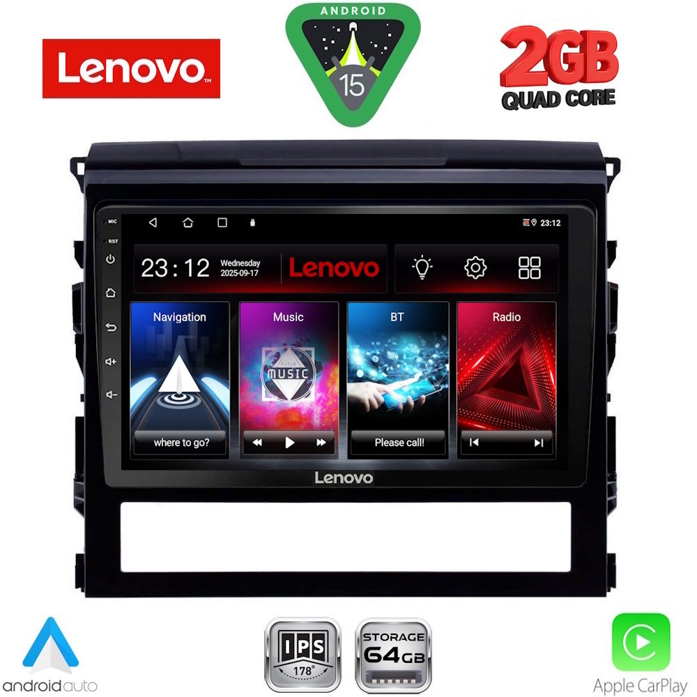 LENOVO LVD 2725_CPA (9inc) MULTIMEDIA TABLET for TOYOTA LANDCRUISER mod. 2016-2019