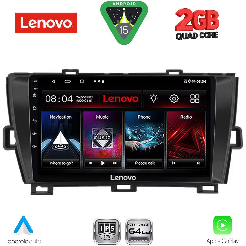 LENOVO LVD 2726BL_CPA (9inc) MULTIMEDIA TABLET for TOYOTA PRIUS mod. 2009-2015 (BLACK)