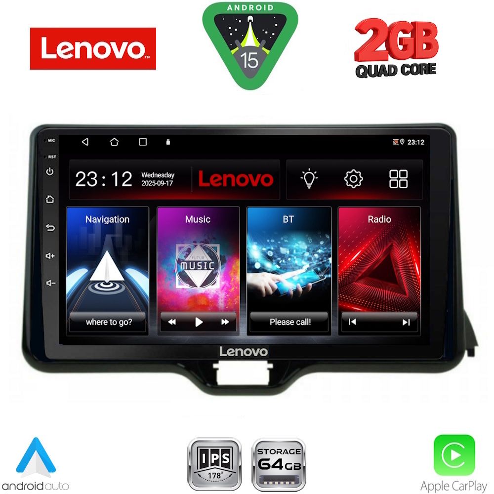 LENOVO LVD 2738_CPA (10inc) MULTIMEDIA TABLET for TOYOTA YARIS mod. 2020-2026 - MAZDA 2 mod. 2023-2026