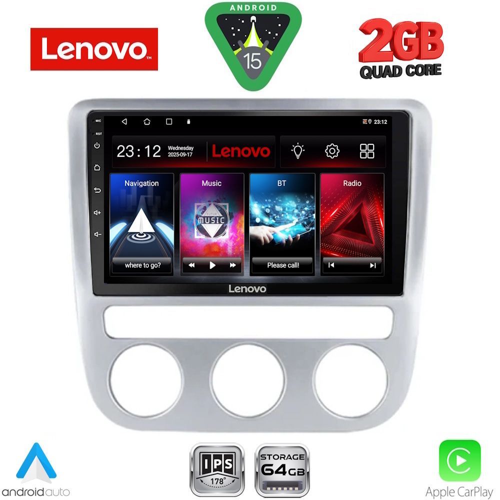 LENOVO LVD 2752_CPA CLIMA (9inc) MULTIMEDIA TABLET for VW EOS mod. 2006-2016 - SCIROCCO mod. 2008-2010