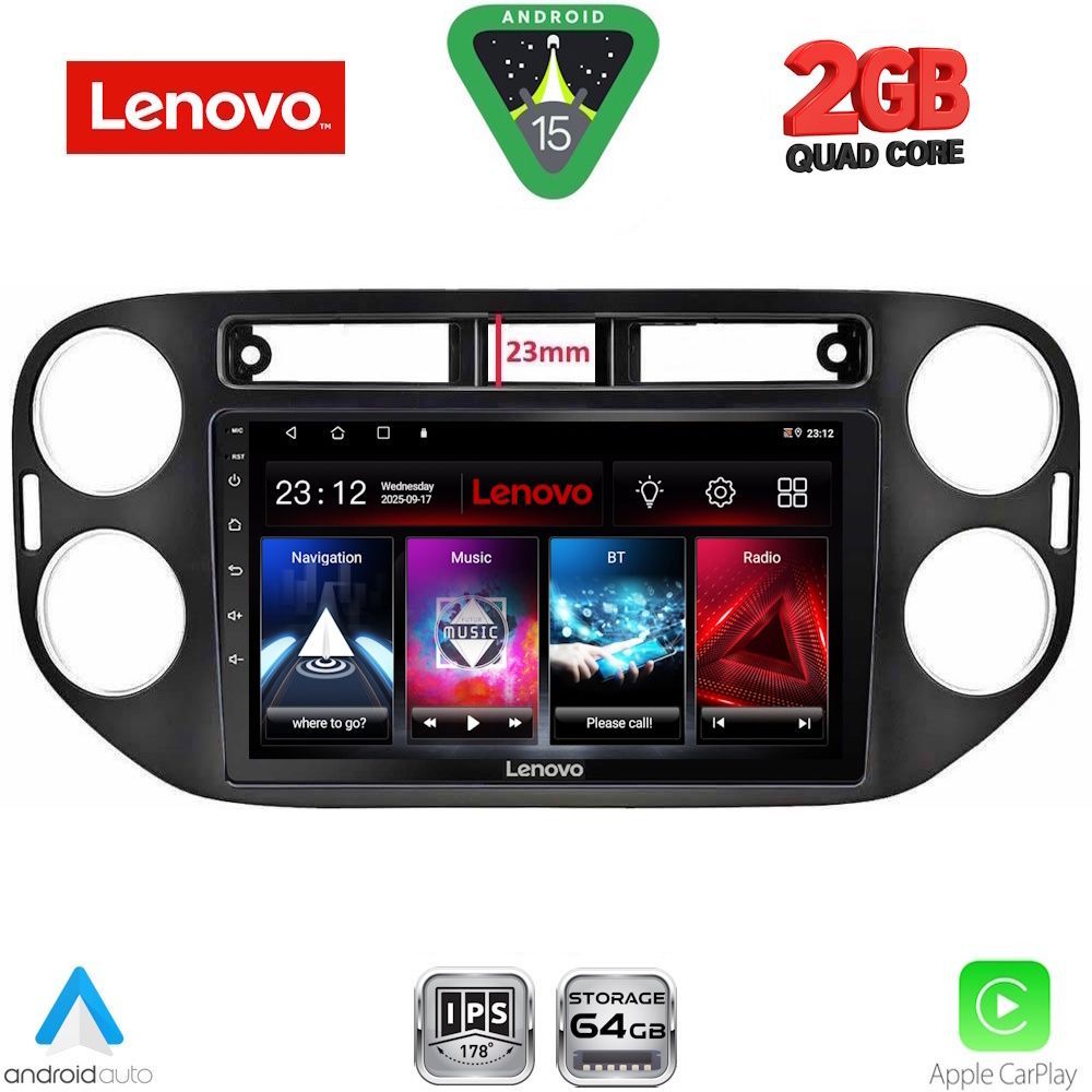 LENOVO LVD 2760BL_CPA (9inc) MULTIMEDIA TABLET for VW TIGUAN mod. 2011-2016 (BLACK)