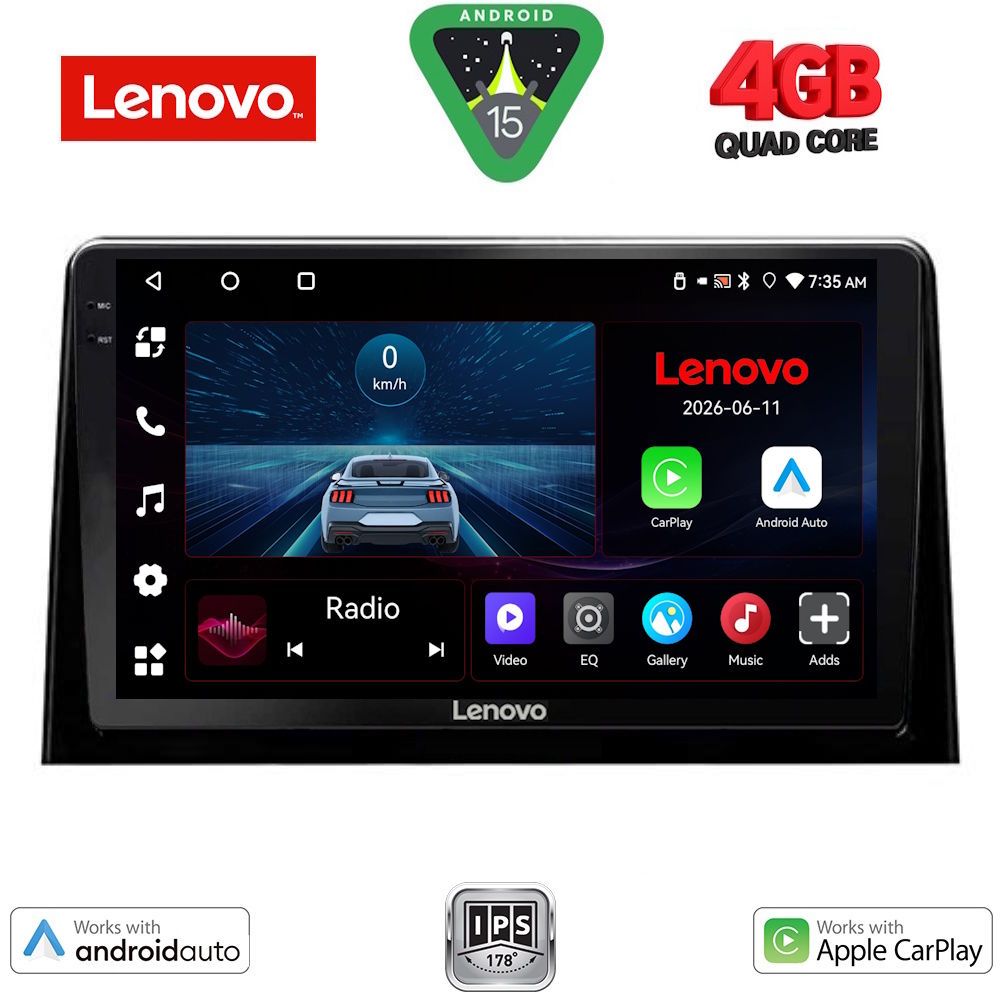 LENOVO LVE 8082_CPAA (10inc) MULTIMEDIA TABLET for CITROEN BERLINGO – OPEL COMBO – PEUGEOT PARTNER – TOYOTA PROACE mod. 2018-2026 - FIAT DOBLO mod. 2022-2026
