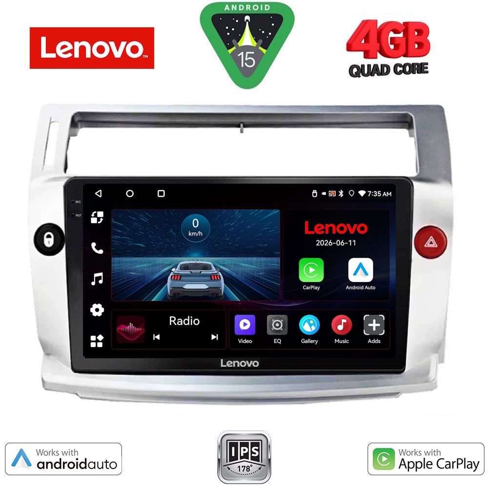 LENOVO LVE 8084BL_CPAA (9inc) MULTIMEDIA TABLET for CITROEN C4 mod. 2004-2011 (BLACK)