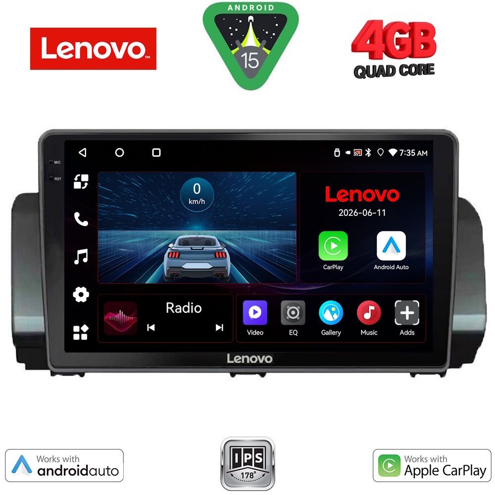 LENOVO LVE 8109_CPAA (9inc) MULTIMEDIA TABLET for DACIA LOGAN - SANDERO - JOGGER mod. 2020-2026