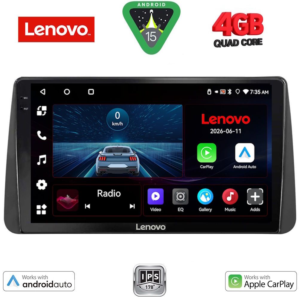 LENOVO LVE 8149_CPAA DASH (9inc) MULTIMEDIA TABLET for FIAT TIPO mod. 2018-2023