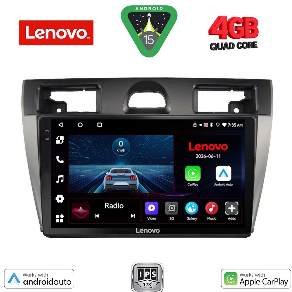 LENOVO LVE 8153SL_CPAA (9inc) MULTIMEDIA TABLET for FORD FIESTA mod. 2005-2008 (SILVER)