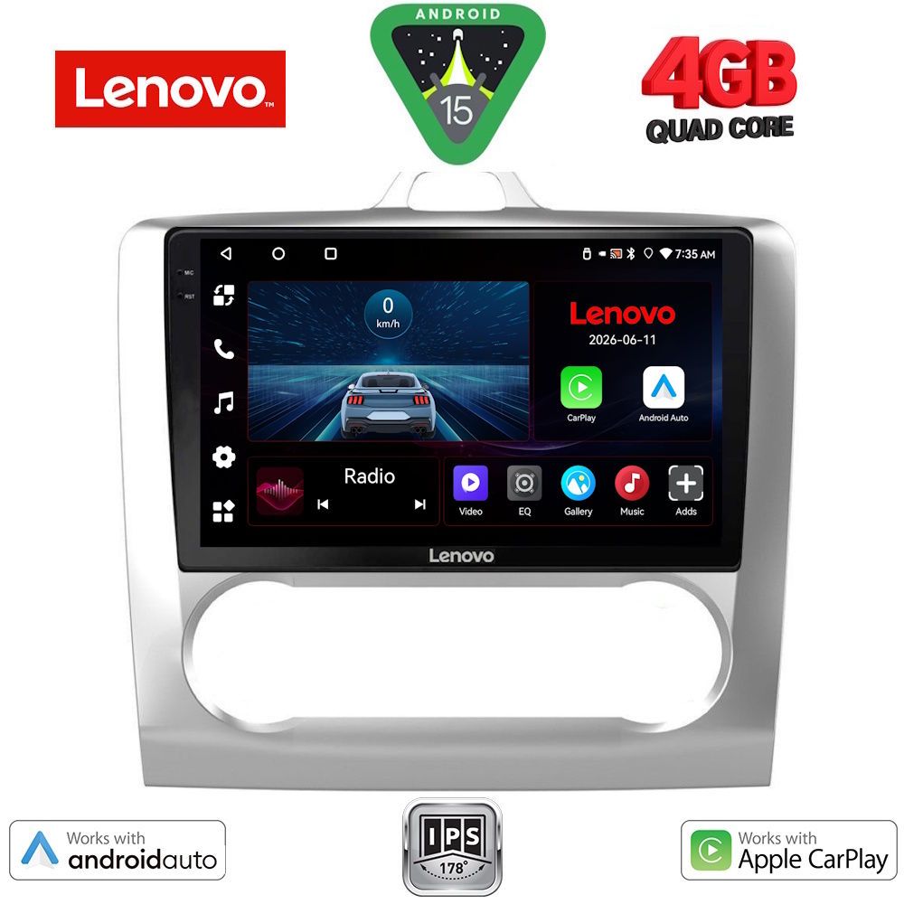 LENOVO LVE 8156SL_CPAA CLIMA (9inc) MULTIMEDIA TABLET for FORD FOCUS mod. 2005-2012 (SILVER)