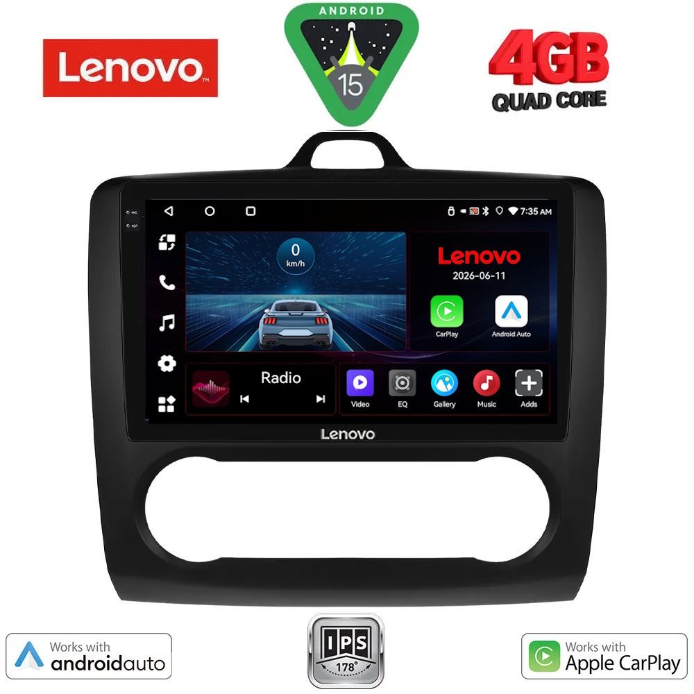 LENOVO LVE 8156BL_CPAA CLIMA (9inc) MULTIMEDIA TABLET for FORD FOCUS mod. 2005-2012 (BLACK)