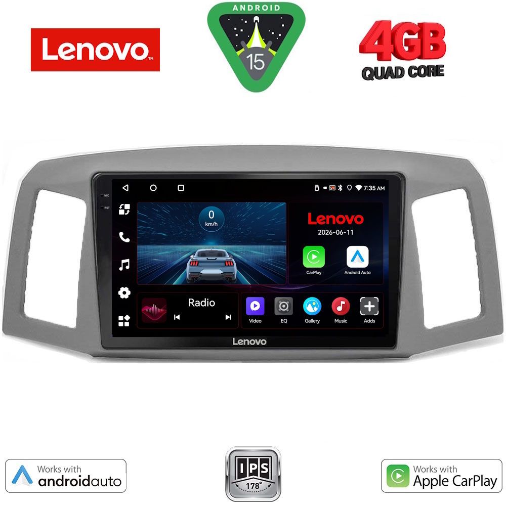 LENOVO LVE 8281_CPAA (10inc) MULTIMEDIA TABLET for JEEP GRAND CHEROKEE mod. 2005-2007