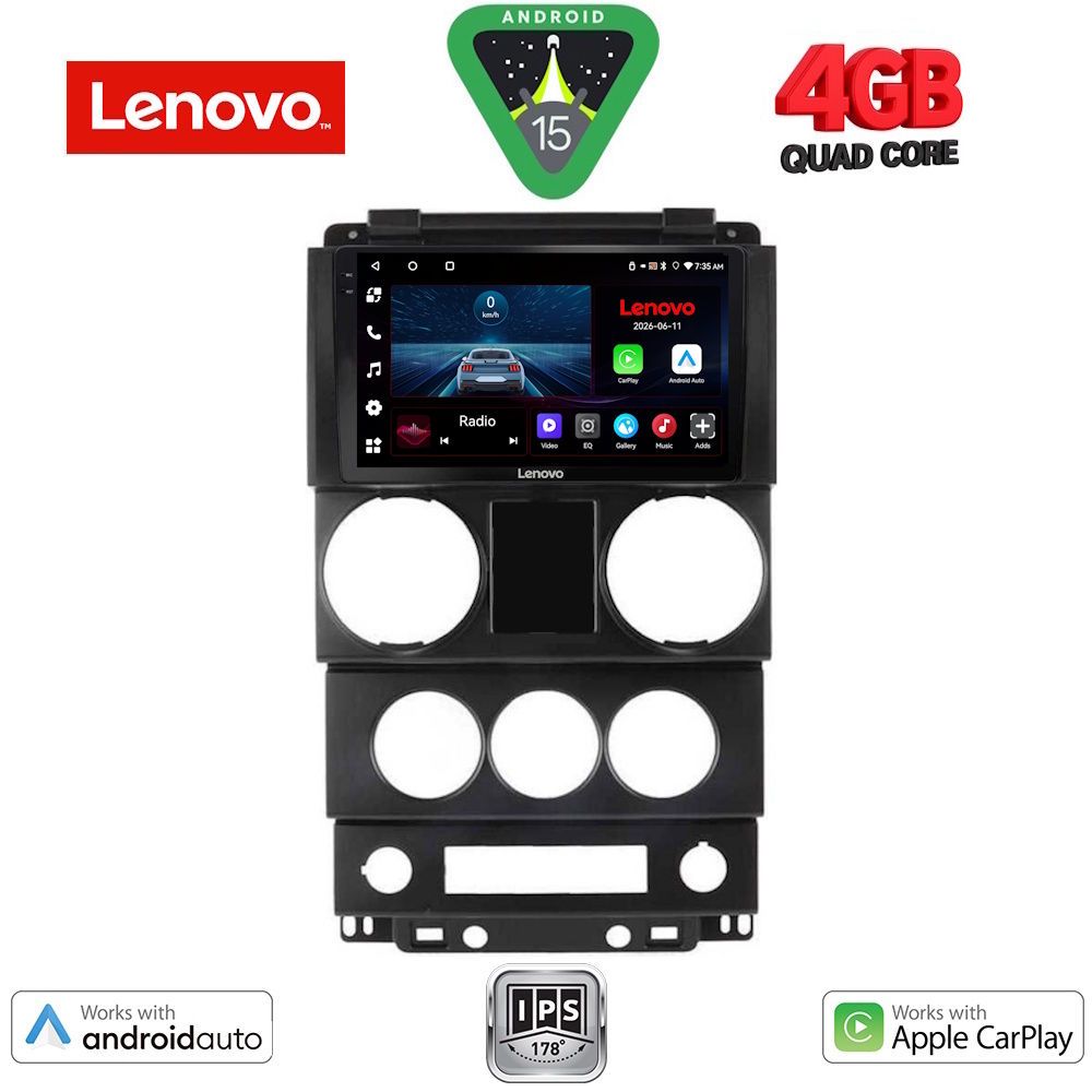 LENOVO LVE 8292_CPAA (9inc) MULTIMEDIA TABLET for JEEP WRANGLER  mod. 2006-2011