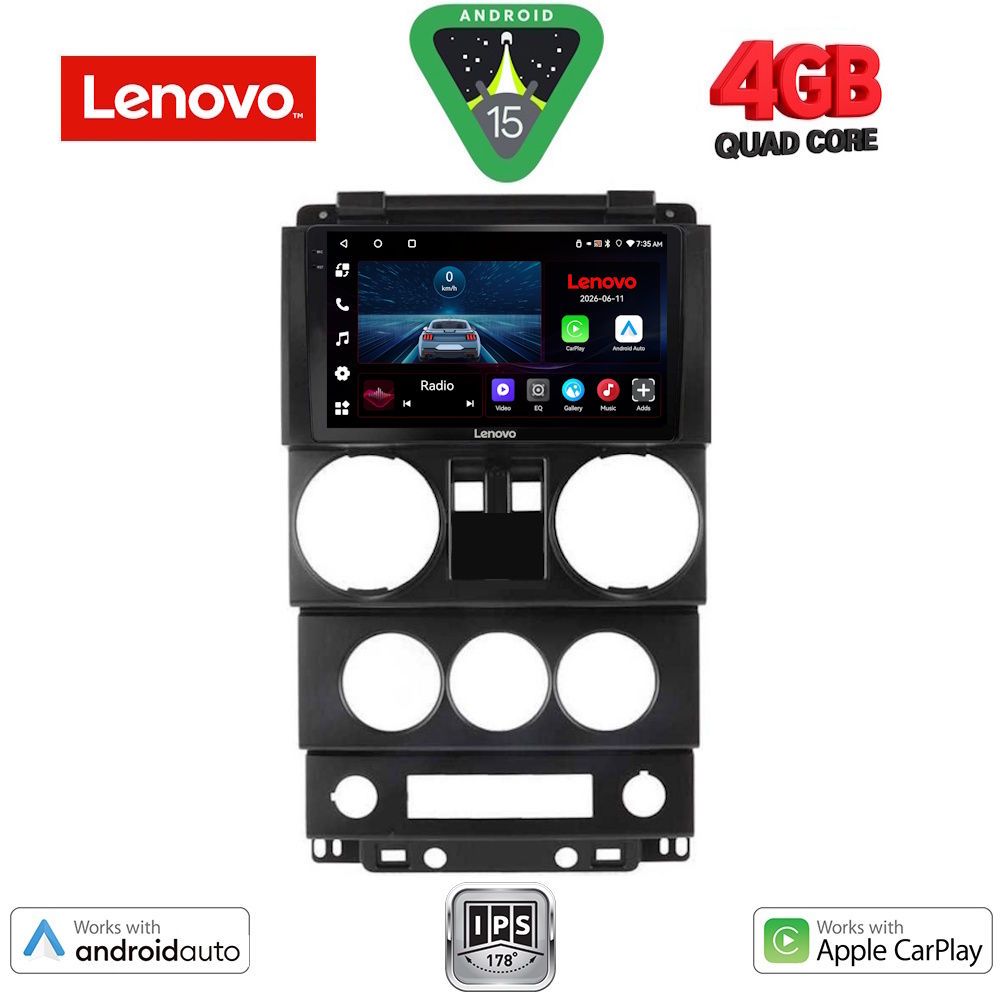 LENOVO LVE 8293_CPAA (9inc) MULTIMEDIA TABLET for JEEP WRANGLER  mod. 2006-2011