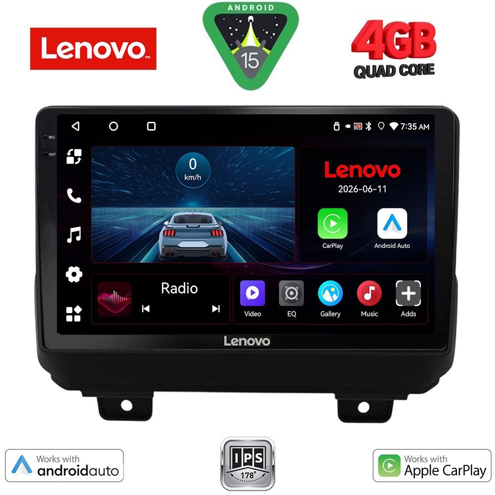 LENOVO LVE 8298_CPAA (9inc) MULTIMEDIA TABLET for JEEP WRANGLER mod. 2018-2026