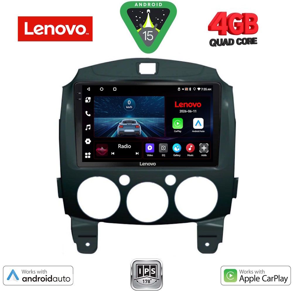 LENOVO LVE 8361_CPAA (9inc) MULTIMEDIA TABLET for MAZDA 2 mod. 2007-2014