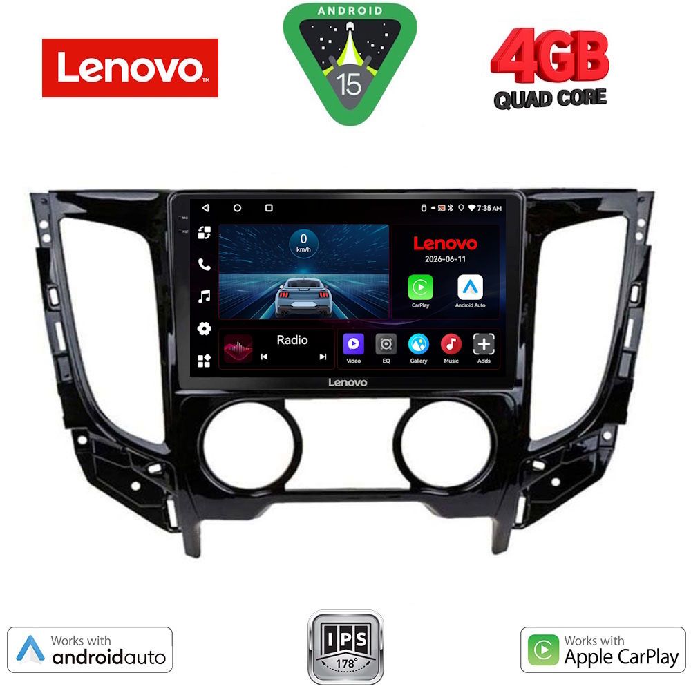 LENOVO LVE 8437_CPAA A/C (9inc) MULTIMEDIA TABLET for MITSUBISHI L200 mod. 2015-2019 with A/C