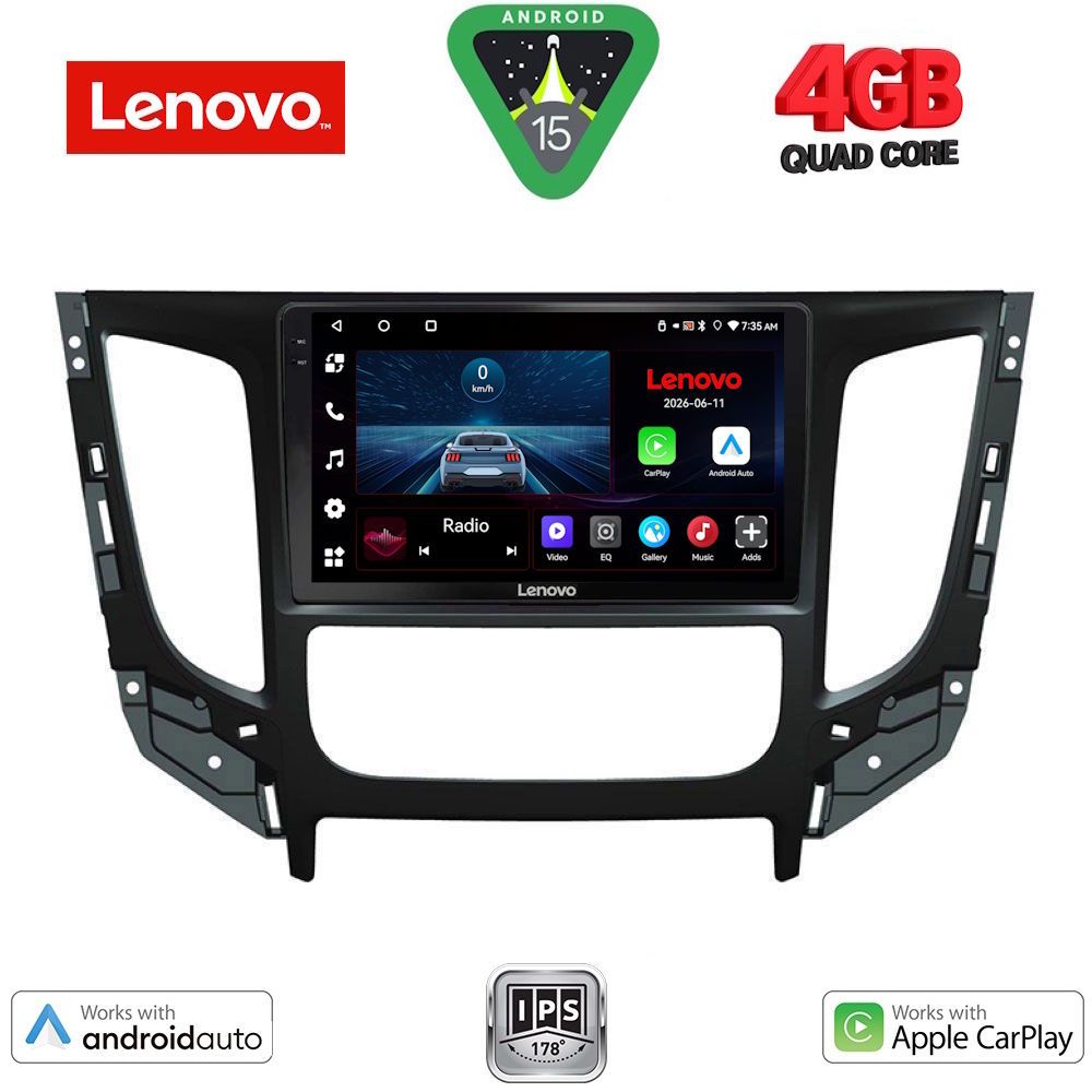 LENOVO LVE 8437_CPAA CLIMA (9inc) MULTIMEDIA TABLET for MITSUBISHI L200 mod. 2015-2019 with CLIMA