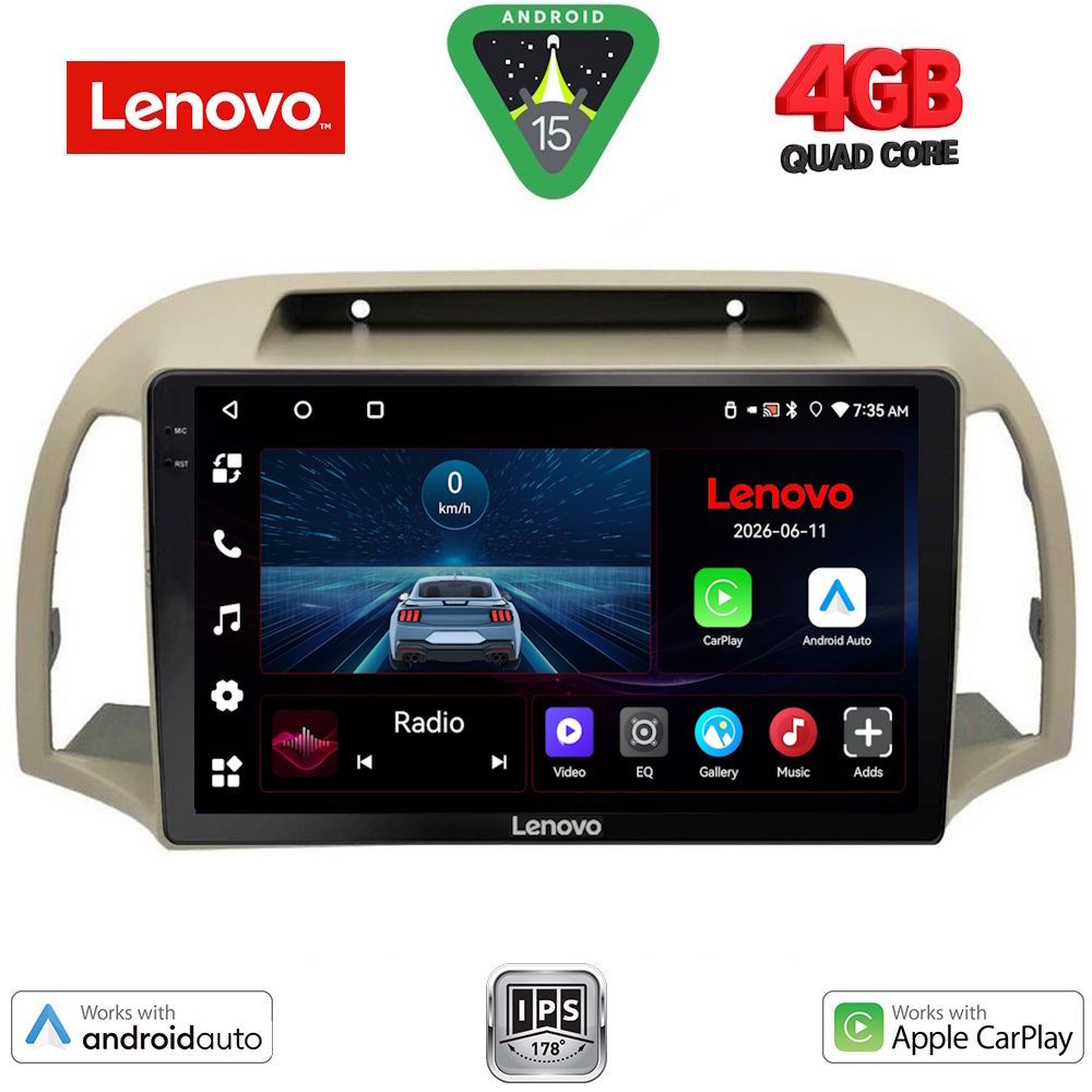 LENOVO LVE 8457BG_CPAA (9inc) MULTIMEDIA TABLET for NISSAN MICRA K12 mod. 2002-2010  (BEIGE)