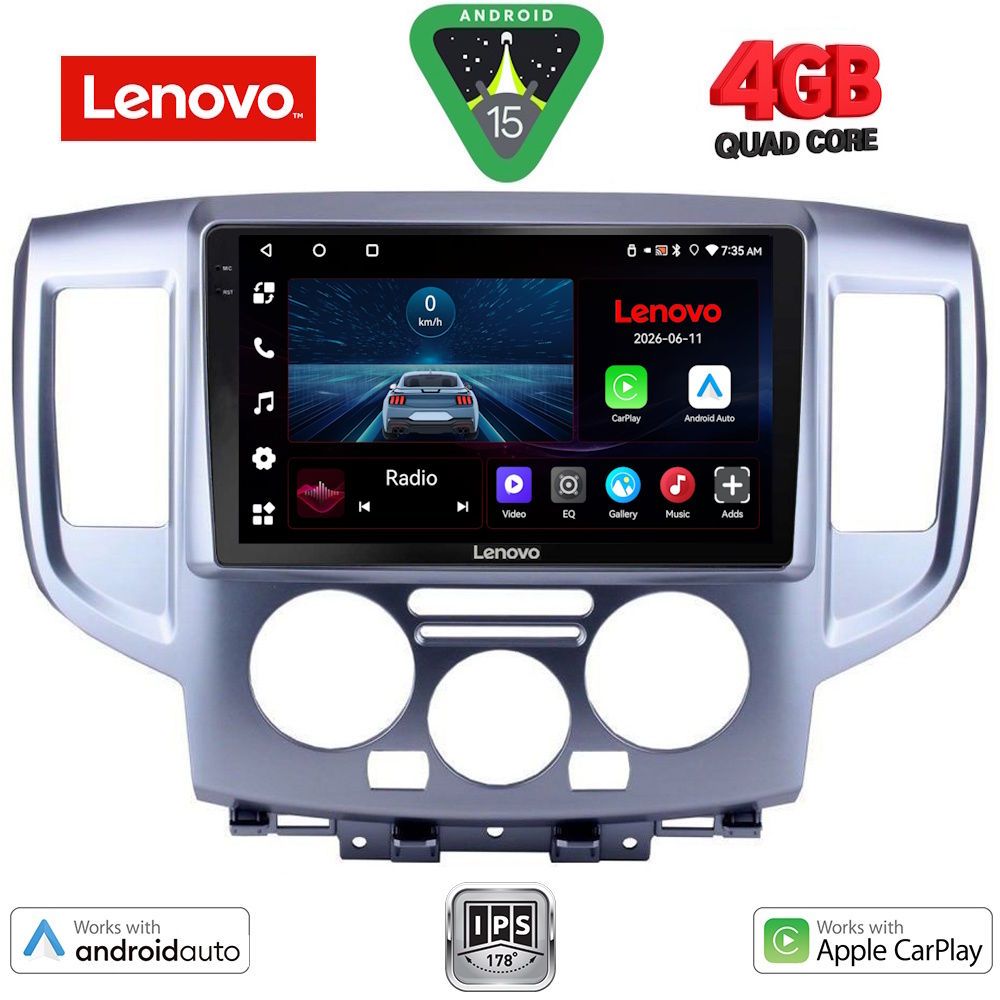LENOVO LVE 8458SL_CPAA (9inc) MULTIMEDIA TABLET for NISSAN NV 200 mod. 2009-2020  (SILVER)