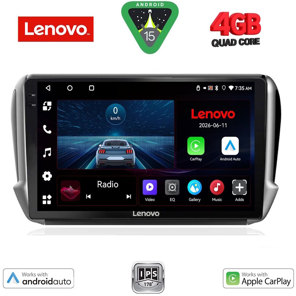 LENOVO LVE 8508_CPAA (10inc) MULTIMEDIA TABLET for PEUGEOT 208-2008 mod. 2012-2021