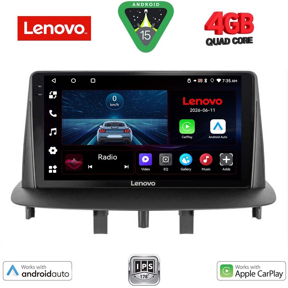 LENOVO LVE 8556_CPAA (9inc) MULTIMEDIA TABLET for RENAULT MEGANE 3 mod. 2009-2016