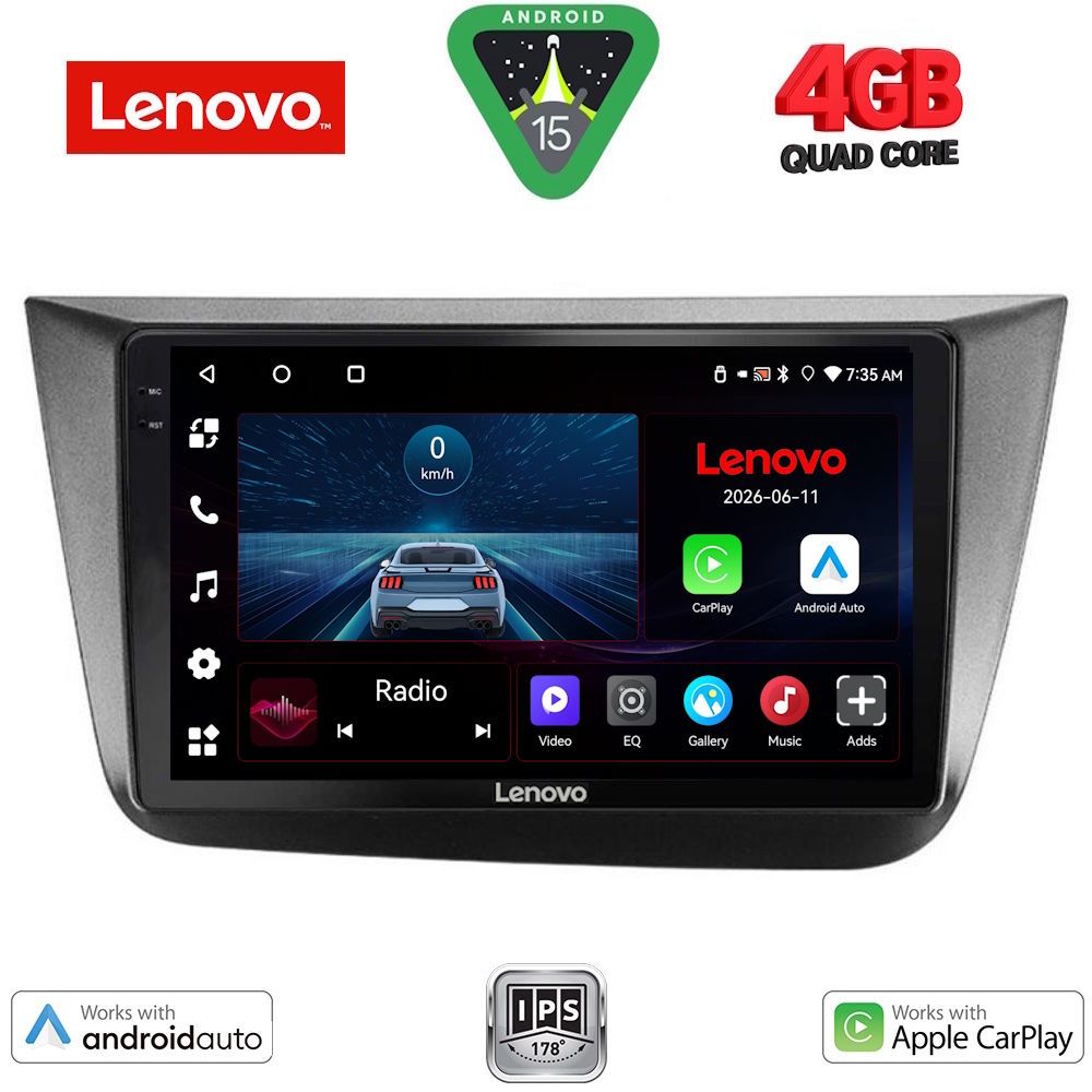 LENOVO LVE 8570_CPAA (9inc) MULTIMEDIA TABLET for SEAT ALTEA mod. 2004-2015