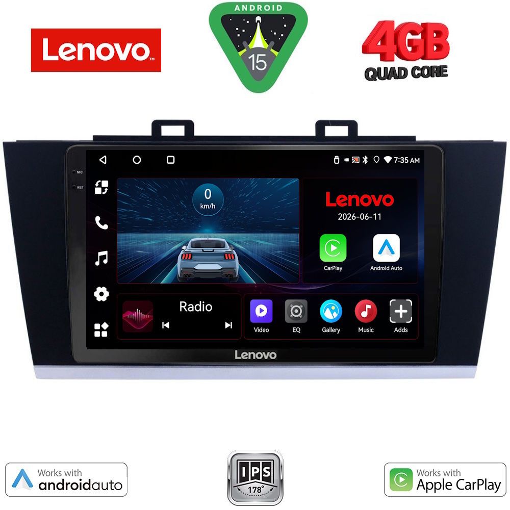 LENOVO LVE 8668_CPAA (9inc) MULTIMEDIA TABLET for SUBARU LEGACY – OUTBACK mod. 2014-2019