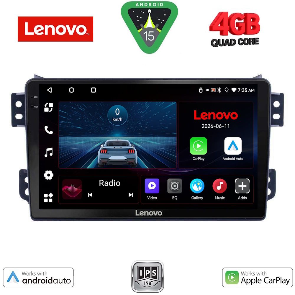 LENOVO LVE 8682_CPAA (9inc) MULTIMEDIA TABLET for OPEL AGILA - SUZUKI SPLASH mod. 2008-2018