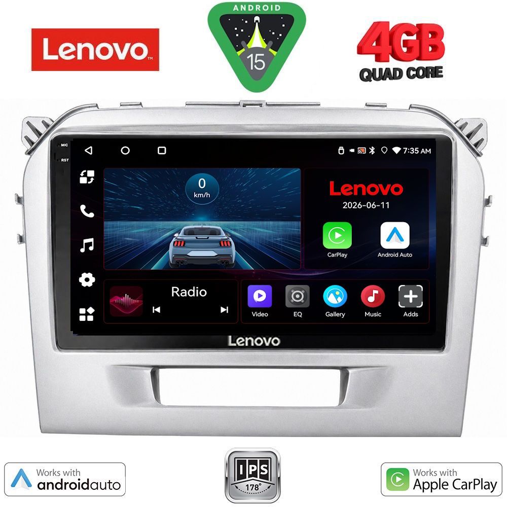 LENOVO LVE 8697SL_CPAA (9inc) MULTIMEDIA TABLET for SUZUKI VITARA mod. 2016-2025 (SILVER)