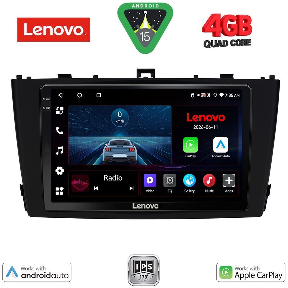 LENOVO LVE 8705BL_CPAA (9inc) MULTIMEDIA TABLET for TOYOTA AVENSIS (T27) mod. 2009-2015 (BLACK)