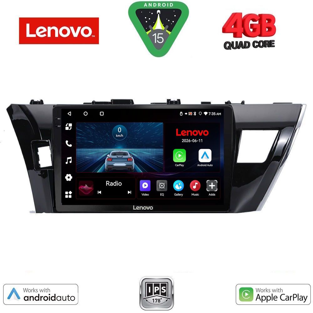 LENOVO LVE 8714BIG_CPAA (10inc) MULTIMEDIA TABLET for TOYOTA COROLLA mod. 2013-2016