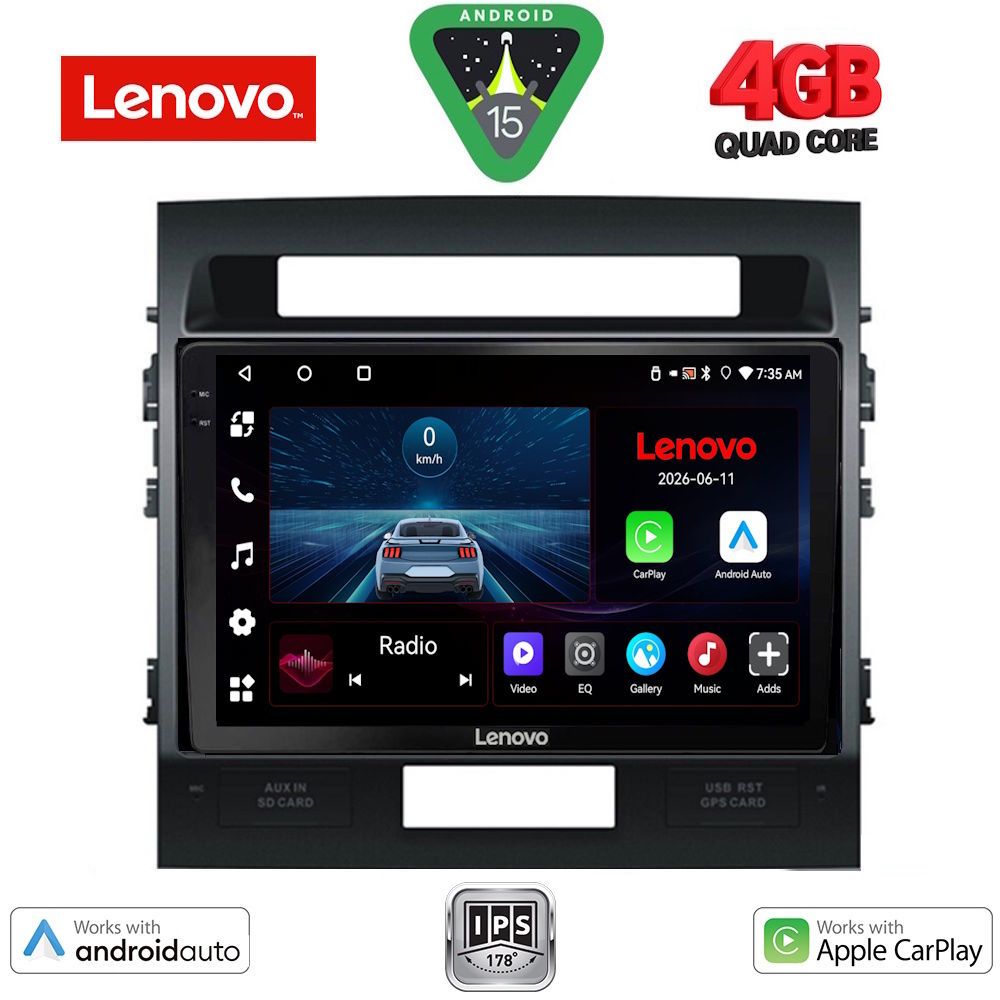 LENOVO LVE 8724_CPAA (10inc) MULTIMEDIA TABLET for TOYOTA LAND CRUISER mod. 2008-2015