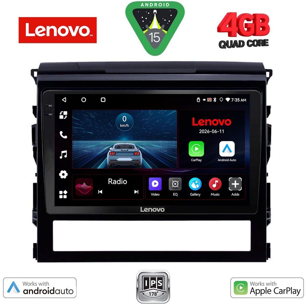LENOVO LVE 8725_CPAA (9inc) MULTIMEDIA TABLET for TOYOTA LANDCRUISER mod. 2016-2019