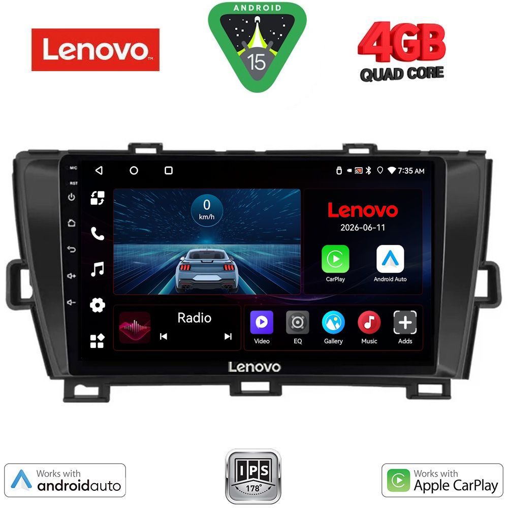 LENOVO LVE 8726BL_CPAA (9inc) MULTIMEDIA TABLET for TOYOTA PRIUS mod. 2009-2015 (BLACK)
