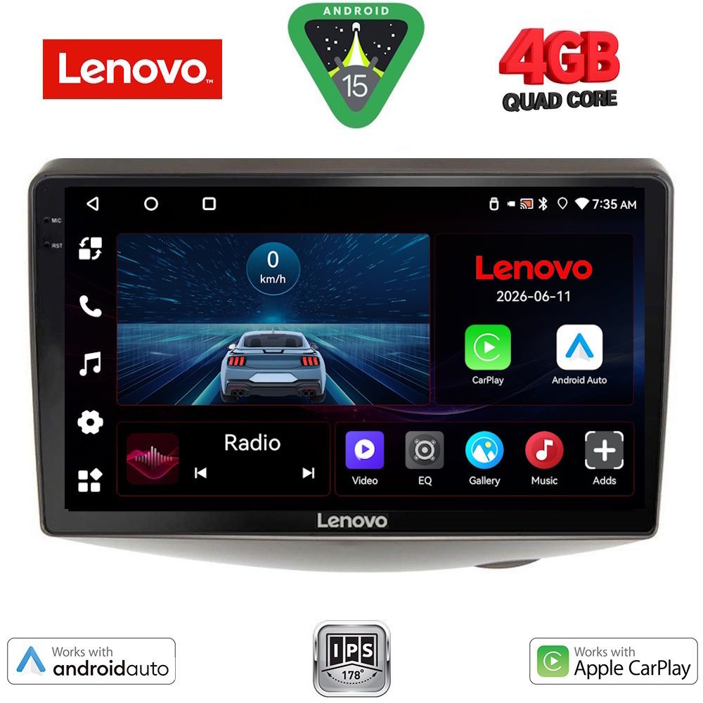 LENOVO LVE 8735_CPAA (9inc) MULTIMEDIA TABLET for TOYOTA YARIS mod. 1999-2006