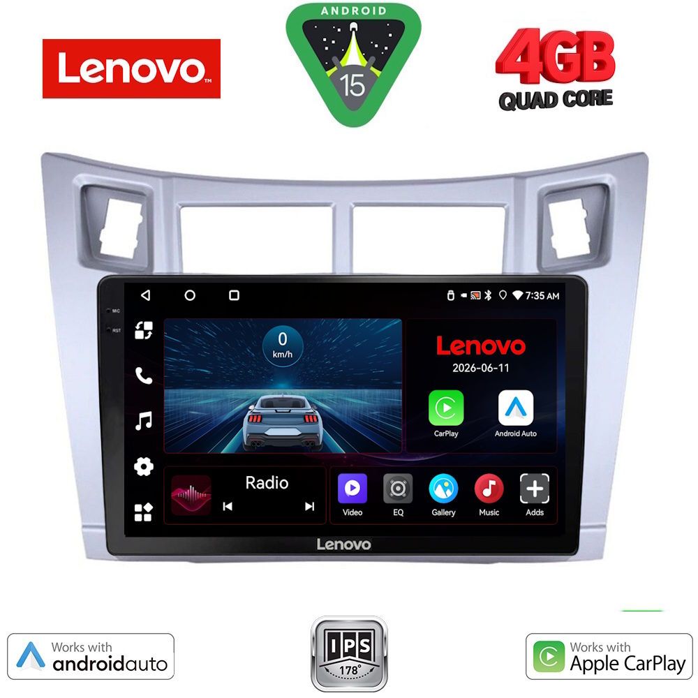 LENOVO LVE 8736SL_CPAA (9inc) MULTIMEDIA TABLET for TOYOTA YARIS mod. 2006-2011 (SILVER)