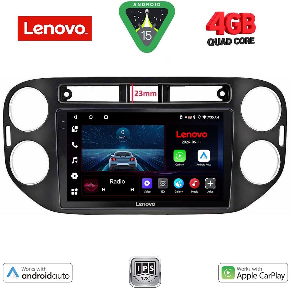 LENOVO LVE 8760BL_CPAA (9inc) MULTIMEDIA TABLET for VW TIGUAN mod. 2011-2016 (BLACK)