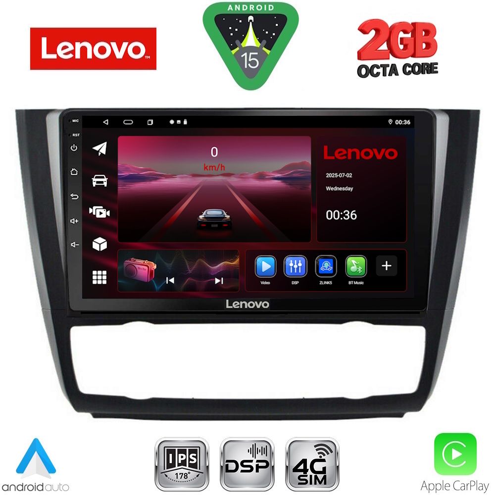 LENOVO LVF 5040_CPA CLIMA (9inc) MULTIMEDIA TABLET for BMW S.1 E81-82-87-88 mod. 2004-2013