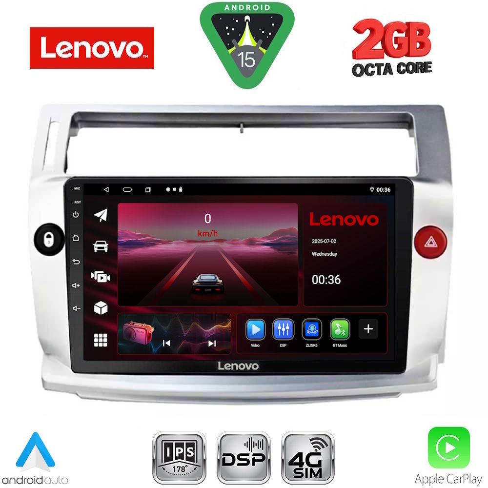 LENOVO LVF 5084SL_CPA (9inc) MULTIMEDIA TABLET for CITROEN C4 mod. 2004-2011 (SILVER)