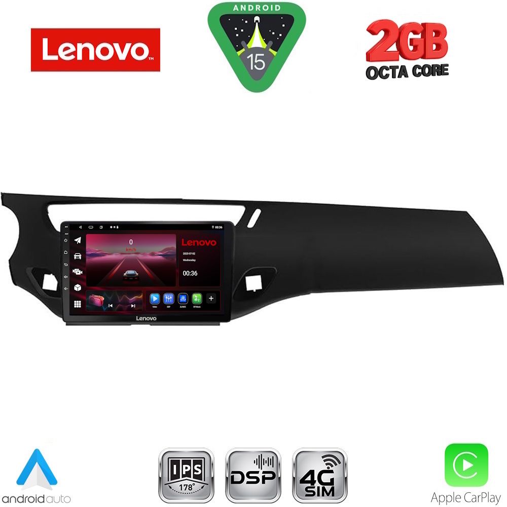 LENOVO LVF 5092BL_CPA (9inc) MULTIMEDIA TABLET for CITROEN C3 - DS3 mod. 2009-2016 (BLACK)