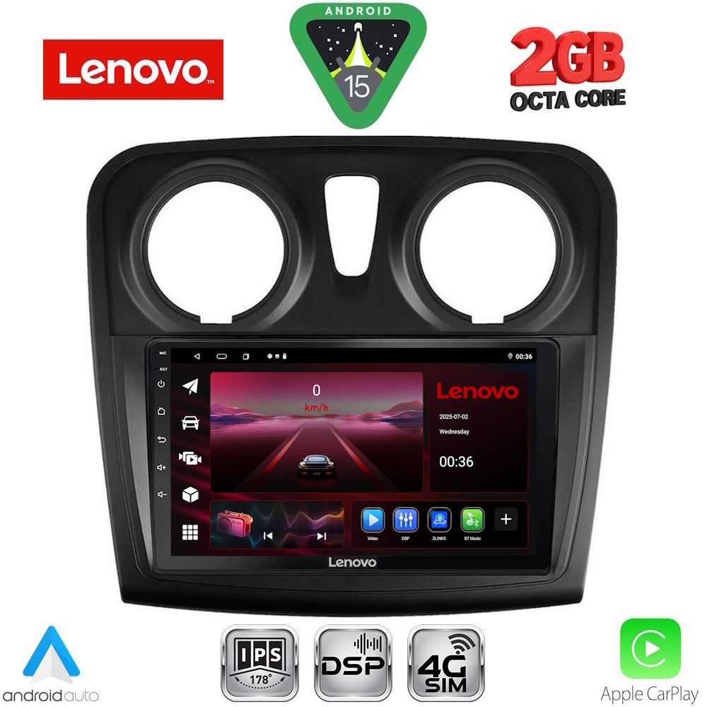 LENOVO LVF 5108_CPA (9inc) MULTIMEDIA TABLET for DACIA LOGAN – SANDERO mod. 2012-2019