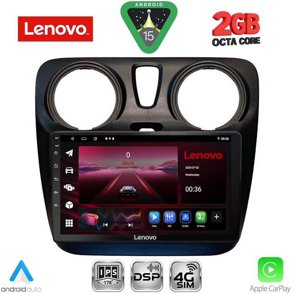LENOVO LVF 5112_CPA (9inc) MULTIMEDIA TABLET for DACIA DOKKER 2012-2022