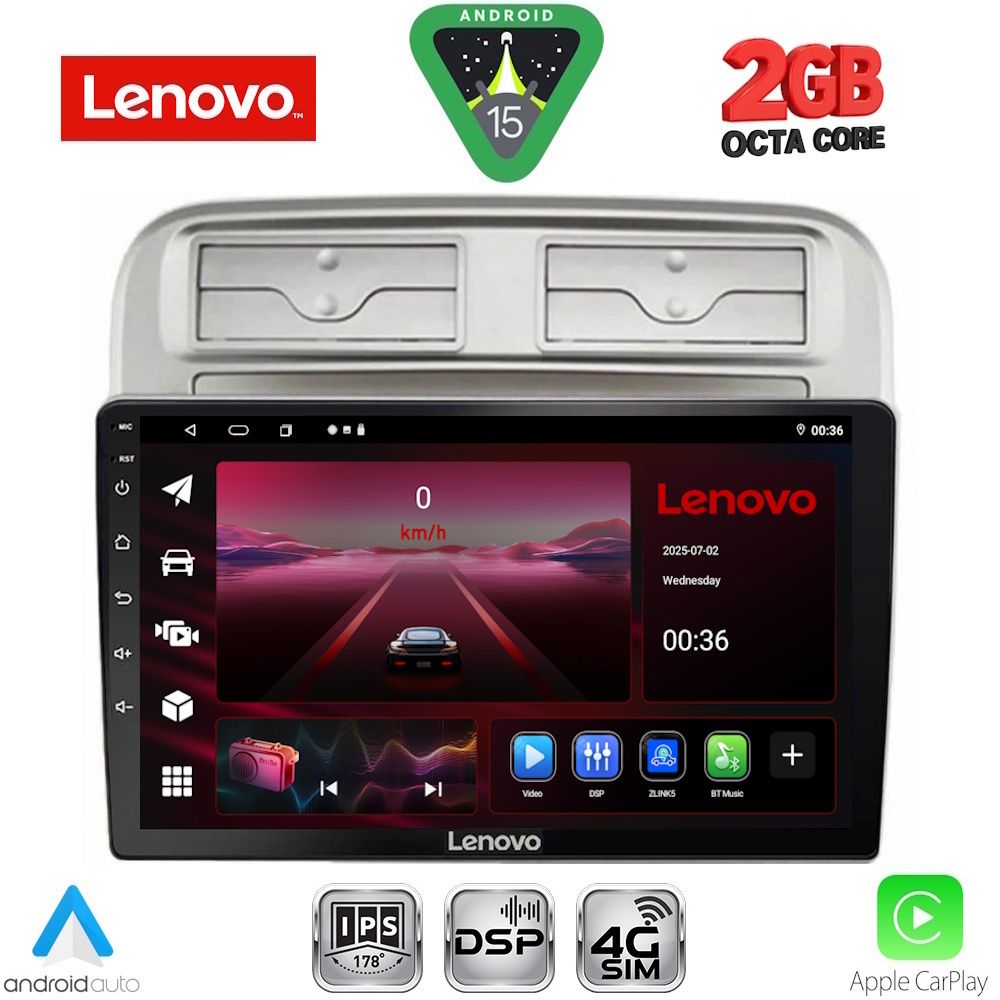 LENOVO LVF 5128_CPA (9inc) MULTIMEDIA TABLET for FIAT GRANDE PUNTO mod. 2005-2012