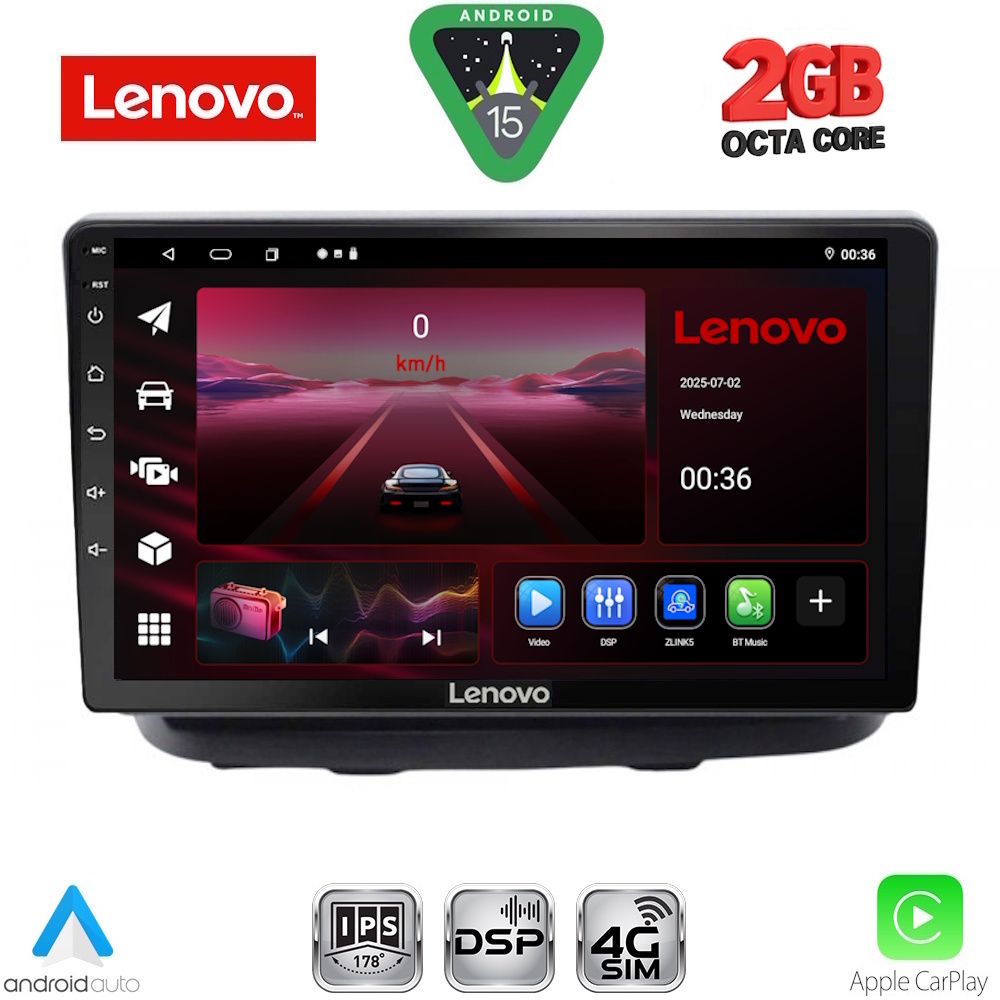 LENOVO LVF 5135_CPA (10inc) MULTIMEDIA TABLET for FIAT DOBLO mod. 2002-2009