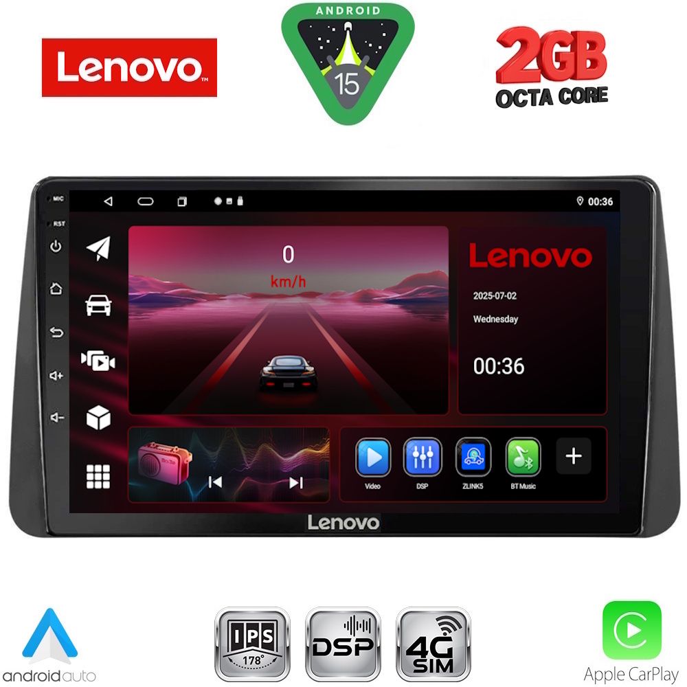 LENOVO LVF 5149_CPA DASH (9inc) MULTIMEDIA TABLET for FIAT TIPO mod. 2018-2023