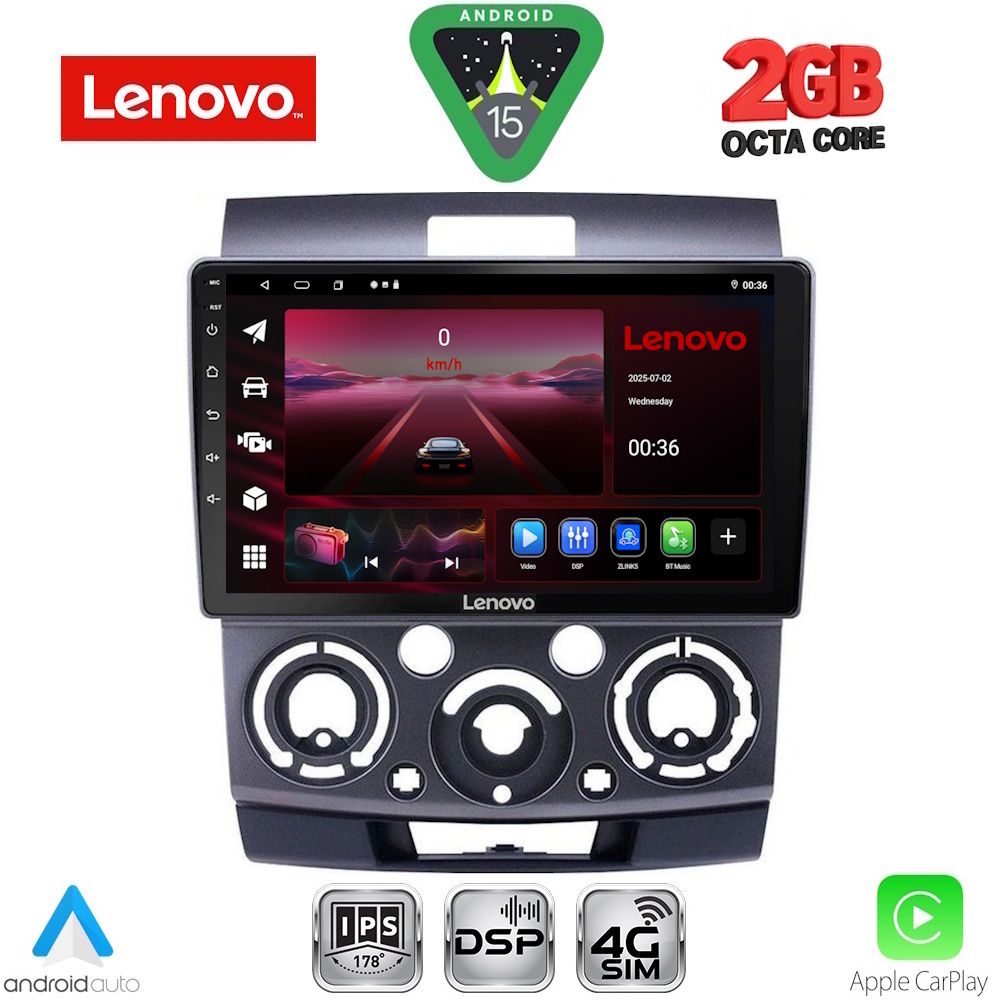 LENOVO LVF 5170_CPA (9inc) MULTIMEDIA TABLET for FORD RANGER | MAZDA BT50 mod. 2006-2011