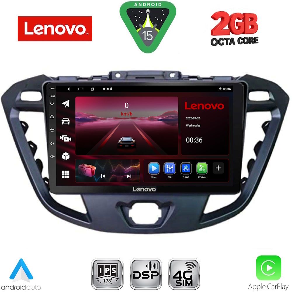 LENOVO LVF 5177_CPA (9inc) MULTIMEDIA TABLET for FORD TRANSIT CUSTOM | TOURNEO CUSTOM mod. 2013-2019