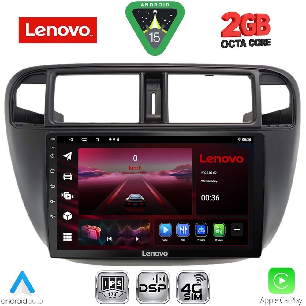 LENOVO LVF 5186_CPA A/C (9inc) MULTIMEDIA TABLET for HONDA CIVIC mod. 1995-2001