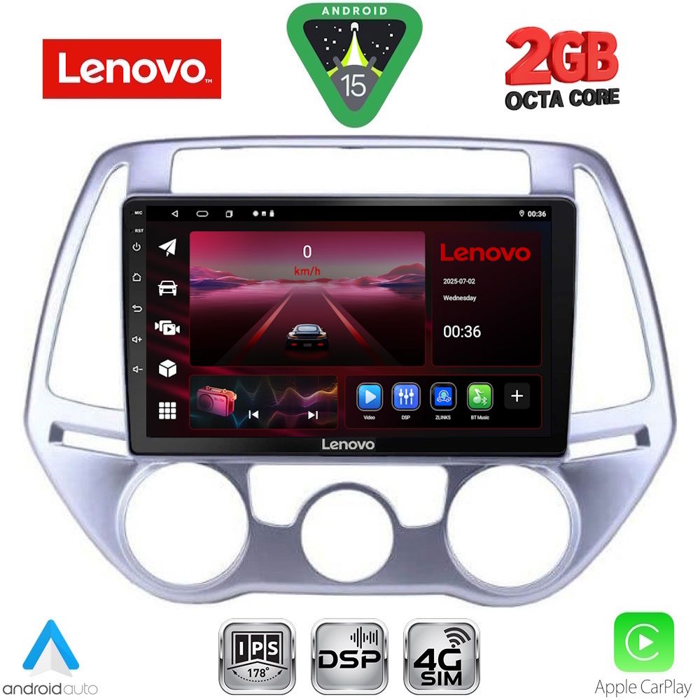 LENOVO LVF 5227_CPA A/C (9inc) MULTIMEDIA TABLET for HYUNDAI i20 mod. 2008-2012