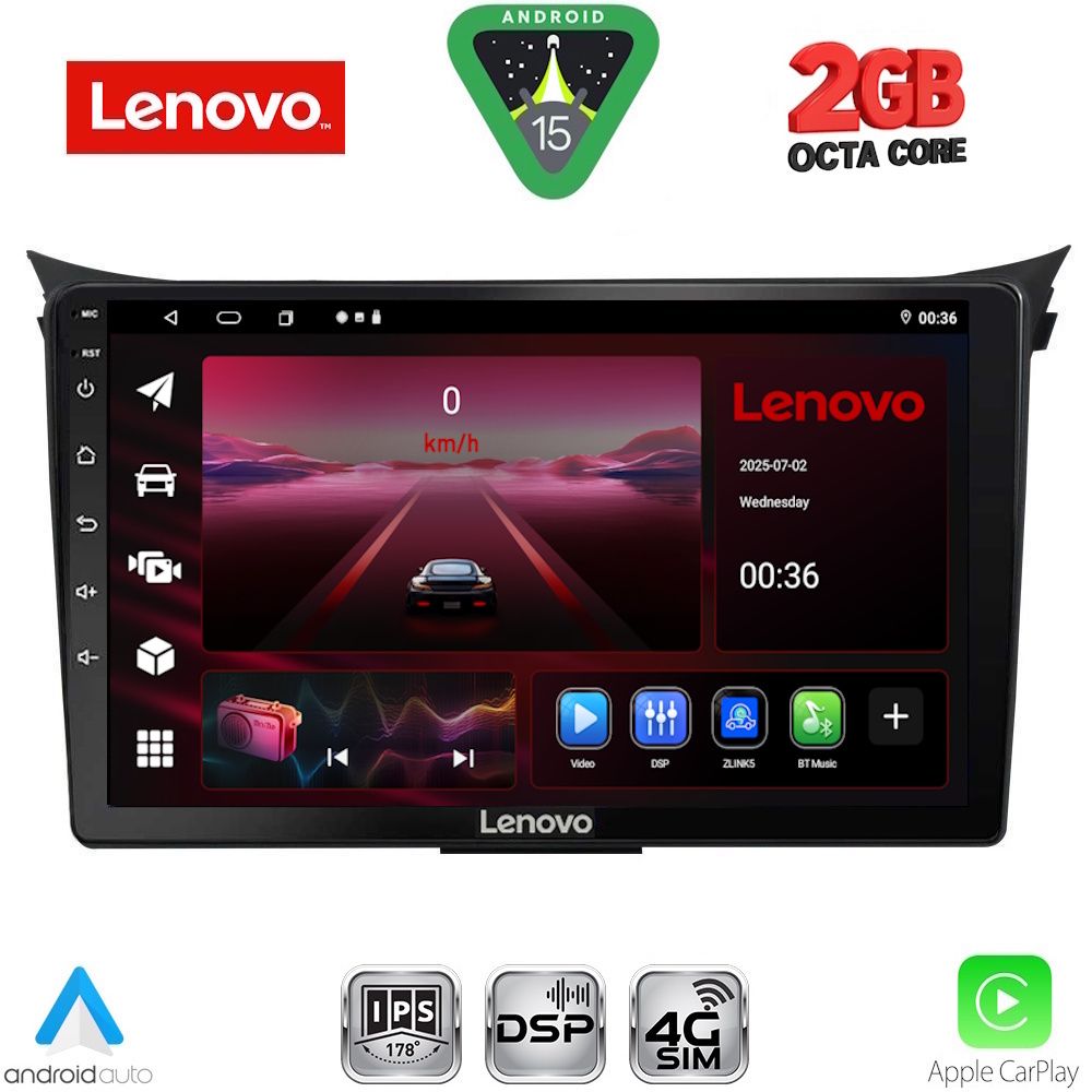 LENOVO LVF 5232_CPA (9inc) MULTIMEDIA TABLET for HYUNDAI i30 mod. 2012-2017